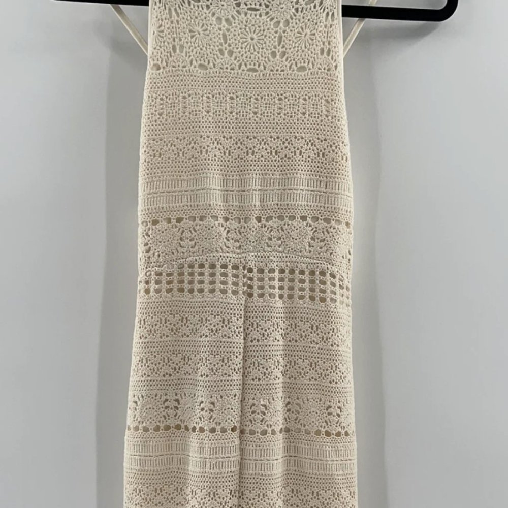 Free People Moon Bay Crochet One-Piece Jumpsuit size Medium MSRP: $198 - Picture 8 of 13